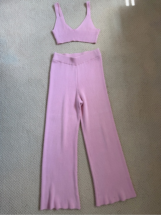 Billabong Sweaters - Billabong Pink Ribbed Knit Two-Piece Set
